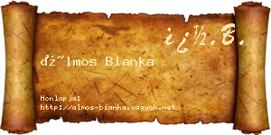 Álmos Bianka névjegykártya